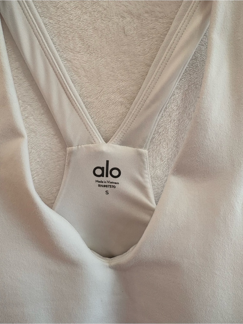 Alo Yoga White Tennis Dress Romper Built In Shorts Shelf Bra Women's Small - Picture 3 of 14